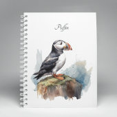 Puffin auf einer Felsenwasserfarbe, nach Maß Planer