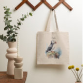 Puffin auf einer Felsenwasserfarbe, nach Maß Tragetasche