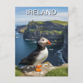 Puffin bei Cliffs of Moher Ireland Travel Postkarte (Vorderseite)