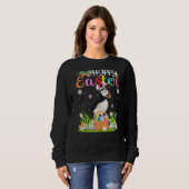 Puffin Bird Bunny Egg Jagd Puffin Happy Oaster Sweatshirt (Vorne ganz)