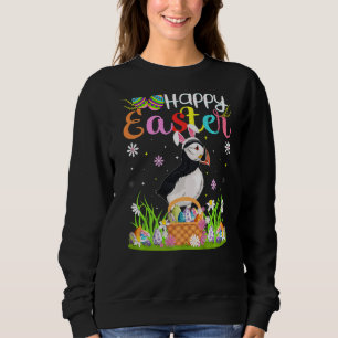 Puffin Bird Bunny Egg Jagd Puffin Happy Oaster Sweatshirt