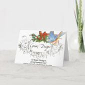 Puffin Bird Comic Art Geschenke Feiertagskarte (Rückseite)