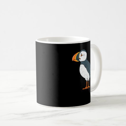 Puffin Bird Funny IcelSeaBird Lover Geschenk Männe Kaffeetasse (VorderseiteRechts)