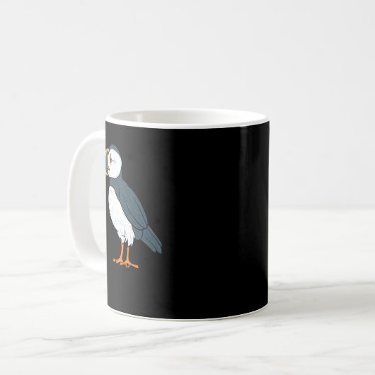 Puffin Bird Funny IcelSeaBird Lover Geschenk Männe Kaffeetasse (Vorderseite Links)