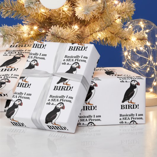Puffin Bird Seabird Funny Birthday Geschenkpapier (Feiertage)