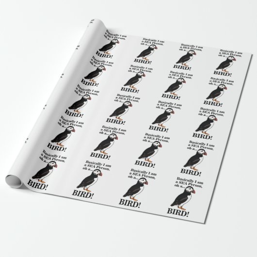 Puffin Bird Seabird Funny Birthday Geschenkpapier (Ungerollt)