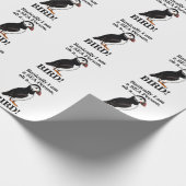 Puffin Bird Seabird Funny Birthday Geschenkpapier (Ecke)