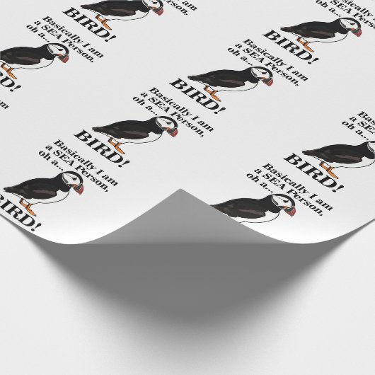 Puffin Bird Seabird Funny Birthday Geschenkpapier (Ecke)