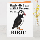Puffin Bird Seabird Funny Birthday Karte (Gelbe Blume)