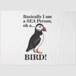 Puffin Bird Seabird Funny Birthday Seidenpapier