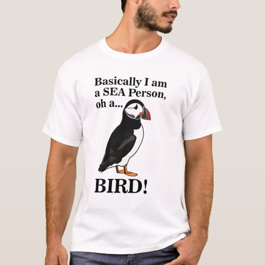 Puffin Bird Seabird Funny T-Shirt (Vorderseite)