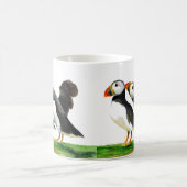 Puffin Bird Wasserfarbenmalerei Kaffeetasse (Mittel)