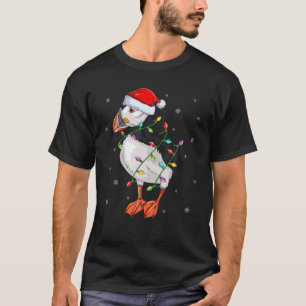 Puffin Bird Xmas Lighting Weihnachtsmannmütze Puff T-Shirt