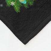 Puffin Bird Xmas Tree Gift Santa Hat Puffin Christ Fleecedecke (Ecke)