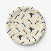 Puffin Birds Pattern Pappteller (Vorderseite)