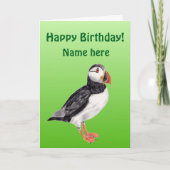 Puffin Birthday Card Karte (Vorderseite)