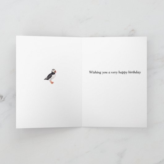 Puffin Birthday Card Karte (Innenseite)