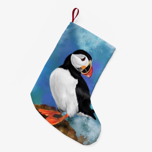 Puffin Christmas Stockings Kleiner Weihnachtsstrumpf (Vorderansicht (hängend))