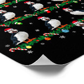 Puffin Christmas Tree Pajama Men Women Kids Ugly X Poster (Ecke)
