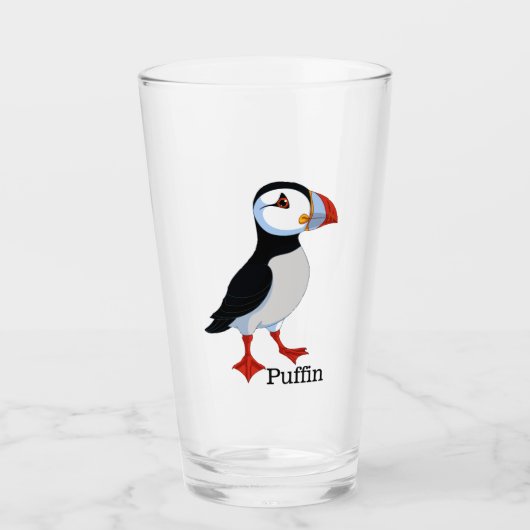 Puffin Design Drink Glas (Vorderseite)