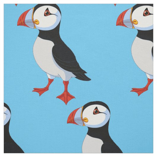 Puffin Design Fabric Stoff (Muster)