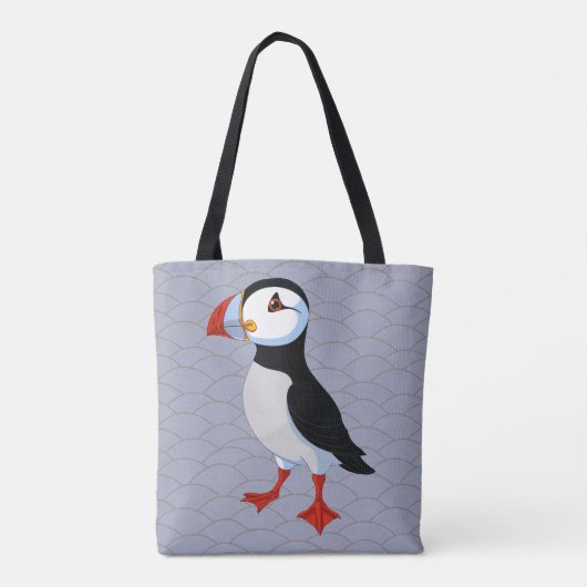 Puffin Design Tote Bag Tasche (Rückseite)