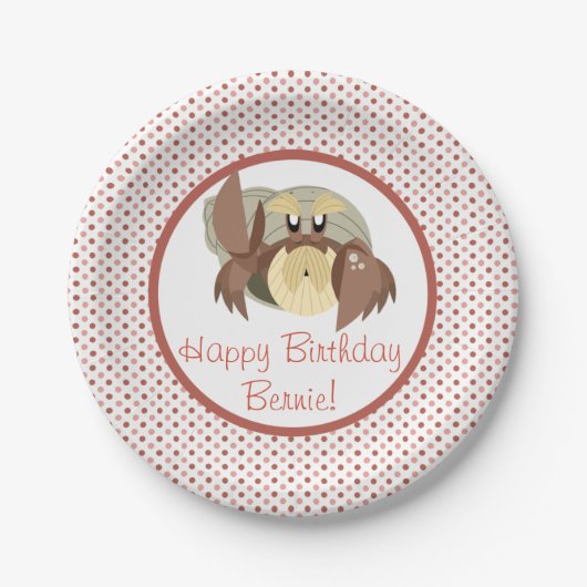 Puffin-Felsen-Party-Platte - Bernie Pappteller (Vorderseite)