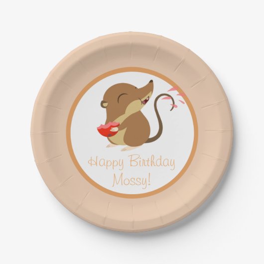 Puffin-Felsen-Party-Platte - moosig Pappteller (Vorderseite)