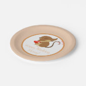 Puffin-Felsen-Party-Platte - moosig Pappteller (Schrägansicht)