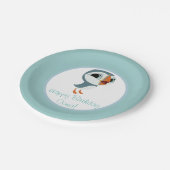 Puffin-Felsen-Party-Platte - Oona Pappteller (Schrägansicht)