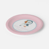 Puffin-Felsen-Party-Platte - Oona u. Kuchen Pappteller (Schrägansicht)