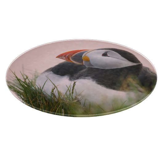 Puffin (Fratercula arctica) Schneidebrett (Ecke)