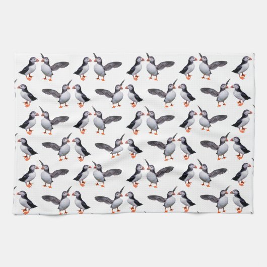 Puffin Frenzy Küchentuch (Horizontal)