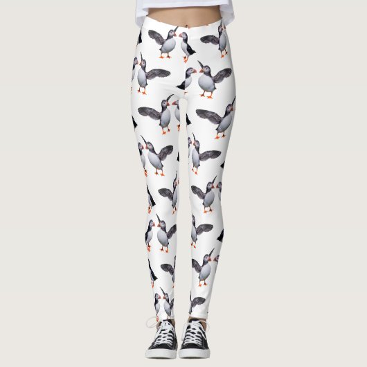 Puffin Frenzy Leggings (Farbe auswählen) (Vorderseite)