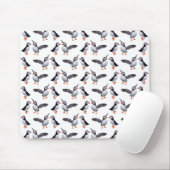 Puffin Frenzy Mousemat (weiß) Mousepad (Mit Mouse)
