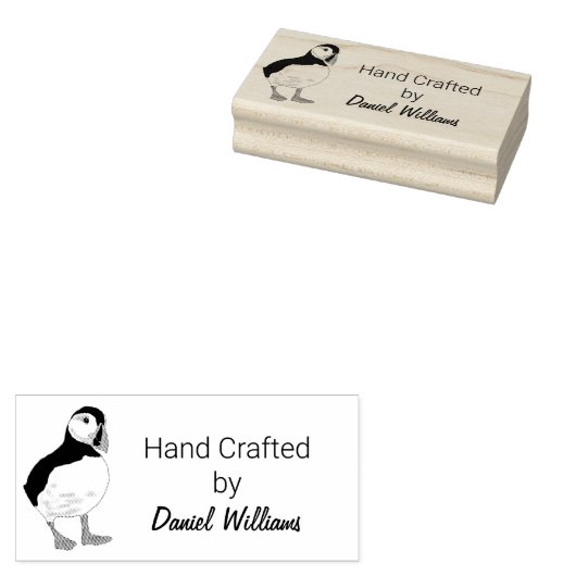 Puffin Handmade by Self-Inking Briefmarke Gummistempel (Stempel)