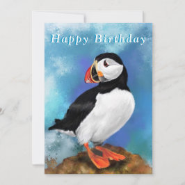Puffin Happy Birthday Card