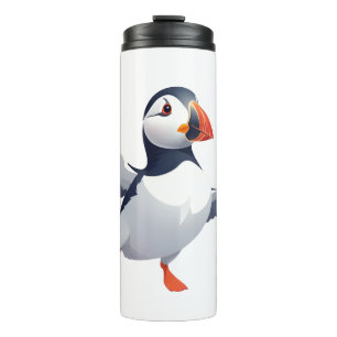 Puffin Happy Spielspass Springen in die Luft fröhl Thermosbecher