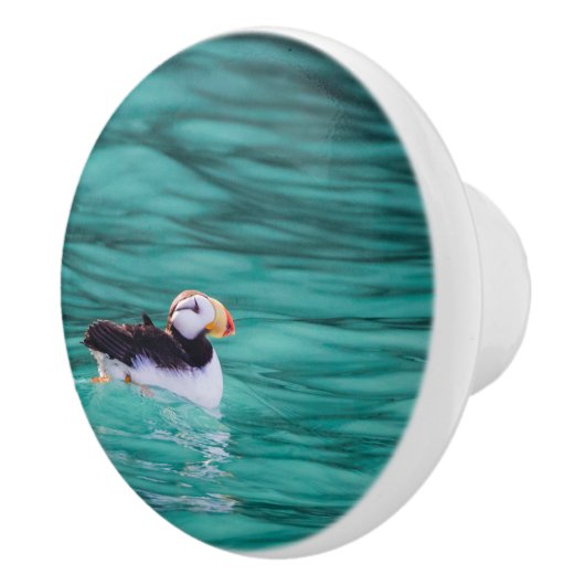 Puffin in der Auferstehungsbucht, Alaska Keramikknauf (Rechts)
