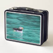 Puffin in der Auferstehungsbucht, Alaska Metall Brotdose (Rückseite)