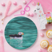 Puffin in der Auferstehungsbucht, Alaska Pappteller (Party)