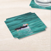 Puffin in der Auferstehungsbucht, Alaska Untersetzer (angewinkelt)
