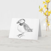 Puffin Karte (Gelbe Blume)