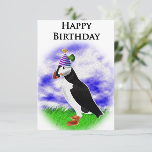 Puffin Karte (Stehend Vorderseite)