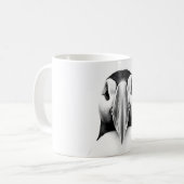 Puffin Lover Gift - Realistischer schwarzer und we Kaffeetasse (Vorderseite Links)