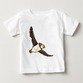 Puffin mit einem Hut und einem gegossenen Hut Baby T-shirt (Vorderseite)