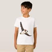 Puffin mit einem wolligen Winterhut T-Shirt (Vorne ganz)