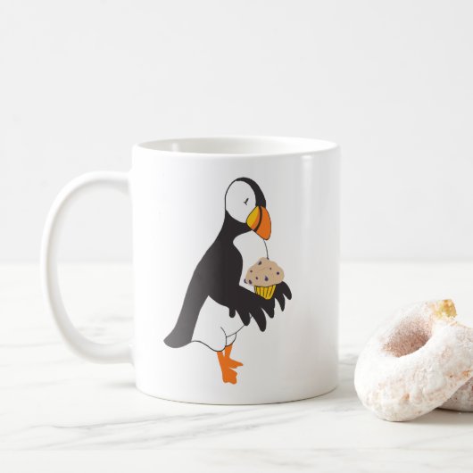 Puffin mit Muffin Kaffeetasse (Mit Donut)