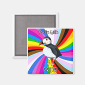 Puffin mit Stolz! - LGBTQ+ Magnet (Vorderseite/Rückseite)