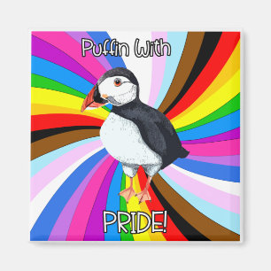 Puffin mit Stolz! - LGBTQ+ Magnet
